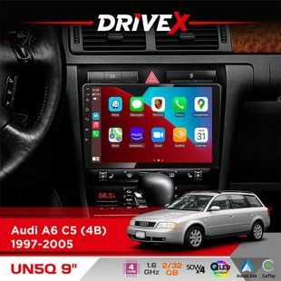 Штатна магнітола для Audi A6 C5 (4B) 1997-2005 DriveX UN5 QLED 9" Android 4-ядерний 2+32Гб 4x45W бездротовий CarPlay та AndroidAuto