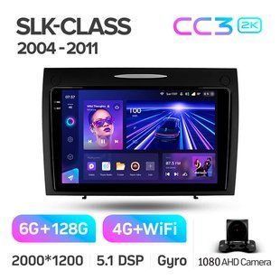 Штатная магнитола Teyes CC3 2K 6+128 Gb Mercedes-Benz SLK-Class SLK Class R171 2004-2011 9"