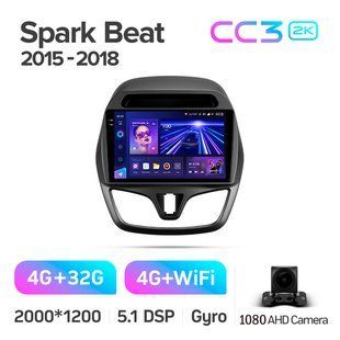 Штатная магнитола Teyes CC3 2K 4+32 Gb Chevrolet Spark Beat (F2) 2015-2018 9"