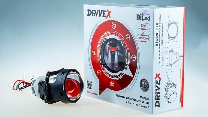 BiLED лінзи автомобільні DriveX BiLED Evolution F1S 47W 5500K 12V