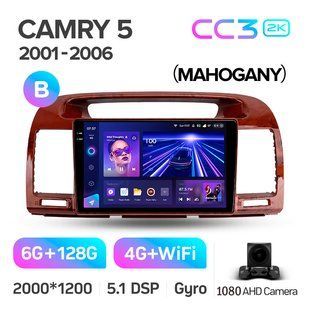 Штатна магнітола Teyes CC3 2K 6+128 Gb Toyota Camry 5 XV 30 2001-2006-B 9"