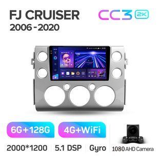 Штатна магнітола Teyes CC3 2K 6+128 Gb Toyota FJ Cruiser J15 2006-2020 (B) 9"