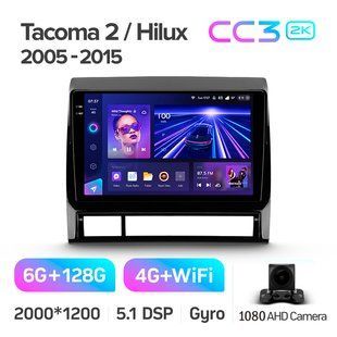 Штатная магнитола Teyes CC3 2K 6+128 Gb Toyota Tacoma 2 N200 Hilux 2005-2015 9"