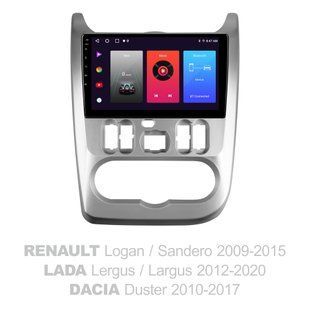 Штатная магнитола Sigma F9216 2+32 Gb Renault Logan 1 2010-2016 (CAN BUS) 9" (L2)