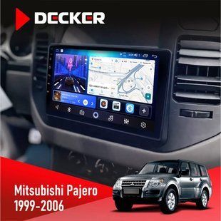 Штатна магнітола Mitsubishi Pajero 1999-2006 Wood Decker D9-006 4x64, 4G