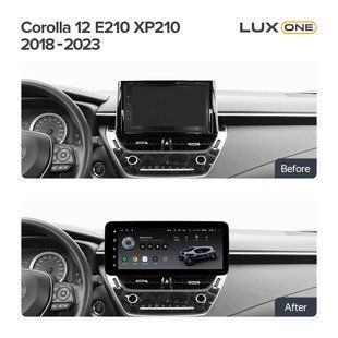 Штатная магнитола Teyes LUX ONE 6+128 Gb Toyota Corolla 12 E210 XP210 2018-2023 (A) 12.3"