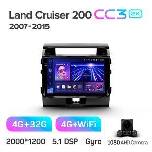Штатна магнітола Teyes CC3 2k 4+32 Gb Toyota Land Cruiser 200 11 2007-2015 (F1) 10"