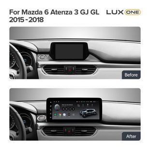 Штатна магнітола Teyes LUX ONE 6+128 Gb 360&deg; Mazda 6 Atenza 3 GJ GL 2015-2018 (A) 12.3"