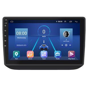Штатна магнітола Lesko для Skoda Fabia II 2007-2010 екран 10" 4/64Gb 4G Wi-Fi GPS Top