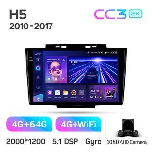 Штатна магнітола Teyes CC3 2K 4+64 Gb Great Wall Hover H5 1 2010-2017 9"