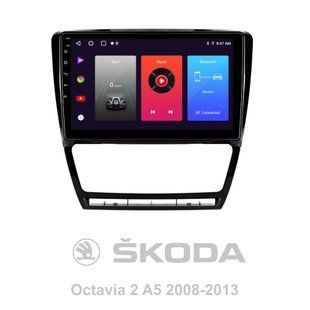 Штатна магнітола Sigma F10216 2+32 Gb Skoda Octavia 2 A5 2008-2013 10" silver