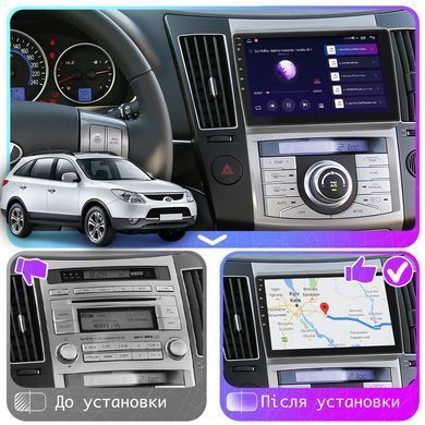 Штатна магнітола Lesko для Hyundai Veracruz 2006-2015 екран 9" 4/32Gb 4G Wi-Fi GPS Top