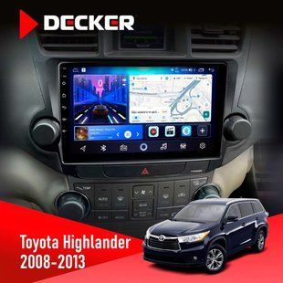 Штатна магнітола Toyota Highlander 2008-2013 Decker D10-006 4x64, 4G