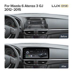 Штатна магнітола Teyes LUX ONE 6+128 Gb 360&deg; Mazda 6 Atenza 3 GJ (YJ) 2012-2015 (A) 12.3"