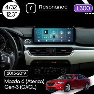 Магнітола Mazda 6 (Atenza) Gen-3 (GJ/GL) (2015-2017) [High] Resonance L300 4/32 12.3" QLED, 360 (Mercedes-Benz Style)