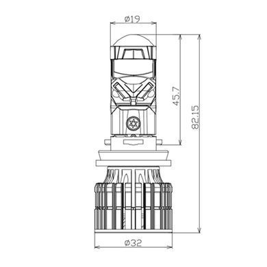 LED лампа з лінзою Decker LED GL-01 6K H11