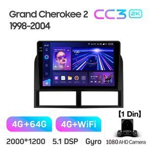Штатна магнітола Teyes CC3 2K 4+64 Gb Jeep Grand Cherokee II WJ 1998 - 2004 9"