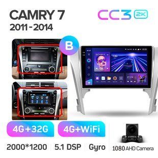 Штатна магнітола Teyes CC3 2k 4+32 Gb Toyota Camry 7 XV 50 55 2011-2014 (B) 10"
