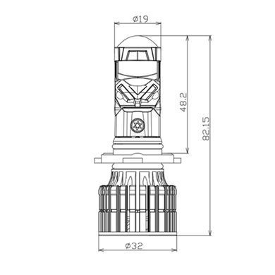 LED лампа з лінзою Decker LED GL-01 6K 9005