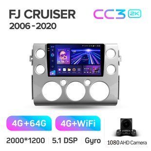 Штатна магнітола Teyes CC3 2K 4+64 Gb Toyota FJ Cruiser J15 2006-2020 (B) 9"