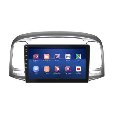 Штатна магнітола Lesko для Hyundai Verna II 2005-2010 екран 9" 4/64Gb 4G Wi-Fi GPS Top