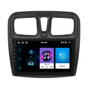 Штатная магнитола Lesko для Renault Sandero II 2013-2018 экран 9" 4/32Gb 4G Wi-Fi GPS Top
