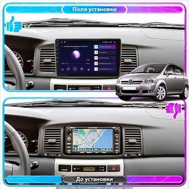 Штатная магнитола Lesko для Toyota Corolla IX (E120, E130) 2000-2004 экран 9" 4/64Gb 4G Wi-Fi GPS Top