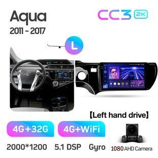 Штатна магнітола Teyes CC3 2k 4+32 Gb Toyota Aqua 2011-2017 9"