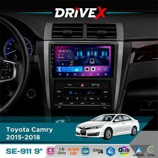 Штатна магнітола для Toyota Camry 2015-2018 DriveX SE-911 4+64Гб QLED 9" Android 4-ядерний 4x50W(TDA7851) DSP бездротовий CarPlay та AndroidAuto