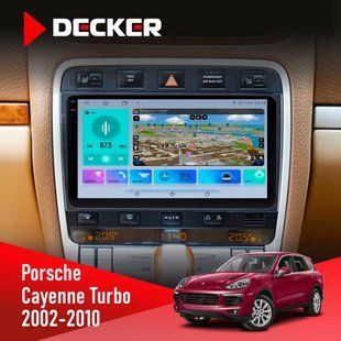 Штатна магнітола Porsche Cayenne Turbo 2002-2010 Decker D9-009 4x64, DSP, 4G, 2k