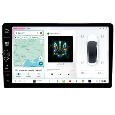 Штатна магнітола для Dodge Caliber 2009-2012 DriveX S3 QLED 8" з фізичними кнопками Android 8-ядерний 1.6ГГц 4x64Гб SIM-картка 3G/4G 7388 45W ASP TM2313 бездротовий CarPlay та AndroidAuto