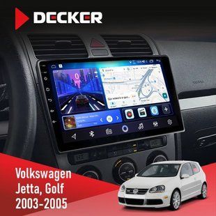 Штатна магнітола Volkswagen Golf 2003-2008 Climate 2 Decker D10-006 4x64, 4G