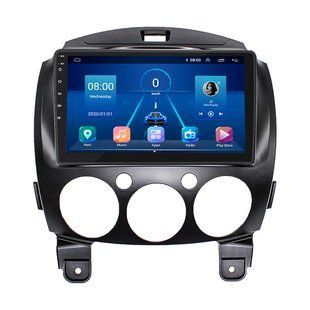 Штатна магнітола Lesko для Mazda 2 II (DE) 2007-2010 екран 9" 2/32Gb 4G Wi-Fi GPS Top