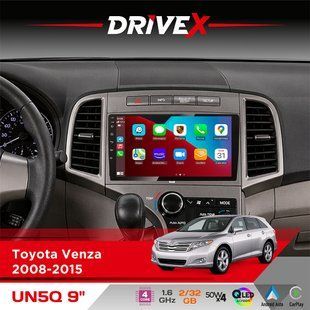 Штатна магнітола для Toyota Venza 2008-2015 DriveX UN5 QLED 9" Android 4-ядерний 2+32Гб 4x45W бездротовий CarPlay та AndroidAuto