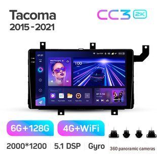 Штатна магнітола Teyes CC3 2K 6+128 Gb 360 Toyota Tacoma N300 2015-2021 (F1) 9"
