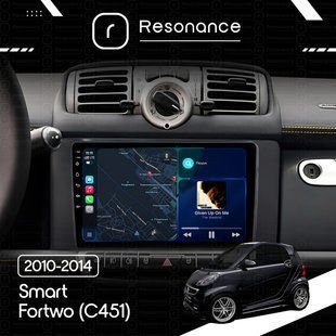 Магнітола Smart Fortwo (C451) (2011-2015) Resonance T100 2/32, 9" IPS (CarPlay)
