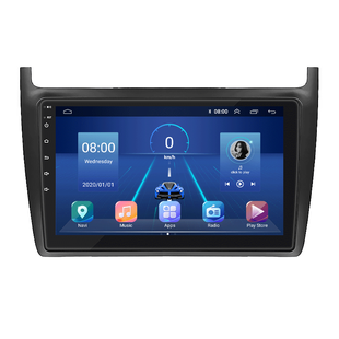 Штатна магнітола Lesko для Volkswagen Polo V 2009-2015 екран 9" 6/128Gb 4G Wi-Fi GPS Top