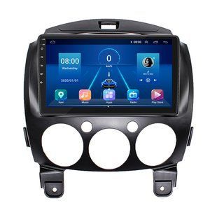 Штатна магнітола Lesko для Mazda 2 II (DE) 2007-2010 екран 9" 4/64Gb 4G Wi-Fi GPS Top