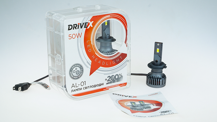 LED лампи автомобільні DriveX AL-01 H7 6000K LED 50W CAN 12В