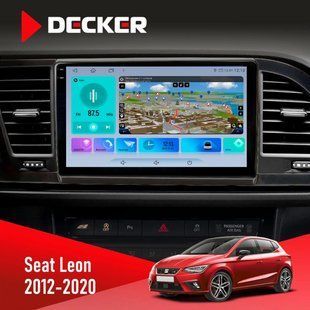 Штатна магнітола Seat Leon 2012-2020 Decker D9-009 4x64, DSP, 4G, 2k