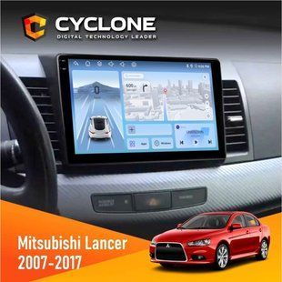 Штатна магнітола Mitsubishi Lancer X 2007-2017 Cyclone C10-012 4x64 DSP 4G