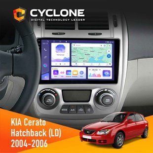 Штатна магнітола KIA Cerato 2004-2006 Climate Cyclone C9-011 4x64, DSP