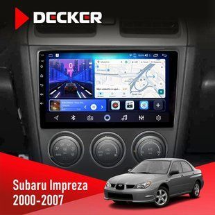 Штатна магнітола Subaru Impreza 2000-2007 Decker D9-006 4x64, 4G