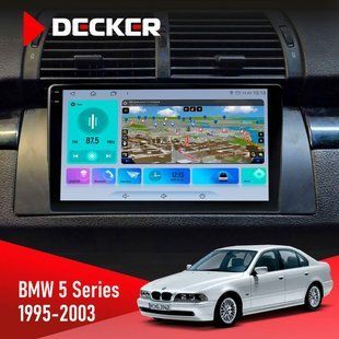 Штатна магнітола BMW 5 Series (E39) 1995-2003 Радіо модуль Decker D9-009 4x64, DSP, 4G, 2k