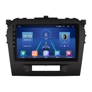 Штатна магнітола Lesko для Suzuki Vitara II 2014-2019 екран 9" 6/128Gb 4G Wi-Fi GPS Top