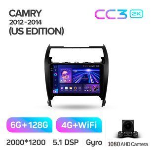 Штатна магнітола Teyes CC3 2K 6+128 Gb Toyota Camry 7 XV 50 55 Middle East 2012-2014 10"