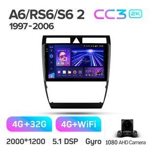 Штатна магнітола Teyes CC3 2K 4+32 Gb Audi A6 2 1997-2004 S6 2 1999-2004 RS6 1 2002-2006 9"