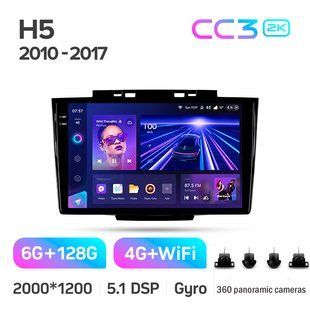 Штатна магнітола Teyes CC3 2K 6+128 Gb 360&deg; Great Wall Hover H5 1 2010-2017 9"