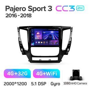 Штатна магнітола Teyes CC3 2K 4+32 Gb Mitsubishi Pajero Sport 3 2016-2018 9"