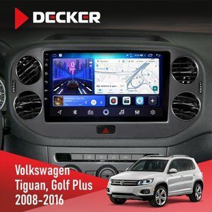 Штатна магнітола Volkswagen Tiguan, Golf Plus 2008-2016 Decker D10-006 4x64, 4G